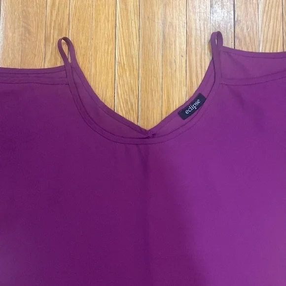 Cold Shoulder Top Purple - Picture 3 of 10